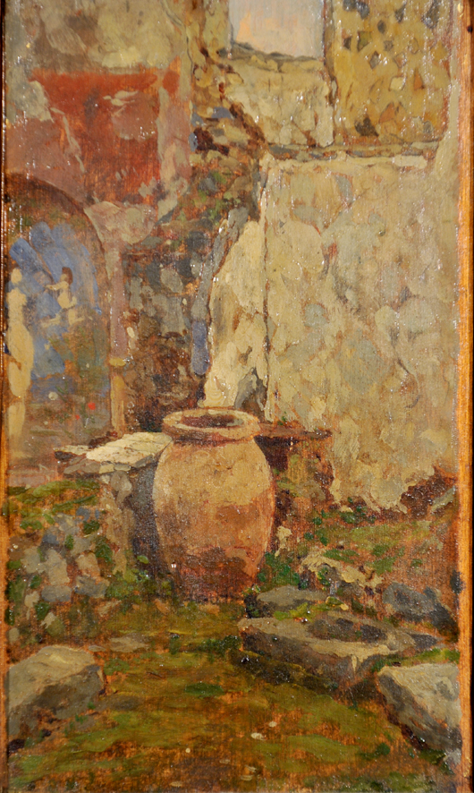 Cinque studi di Pompei (Memorie di Pompei a Venezia), paesaggio (dipinto, opera isolata) di Carcano Filippo (XIX)