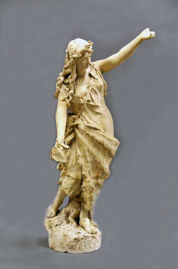 Velleda, soggetto della storia latina (scultura, opera isolata) di Ferrari Ettore (XIX)