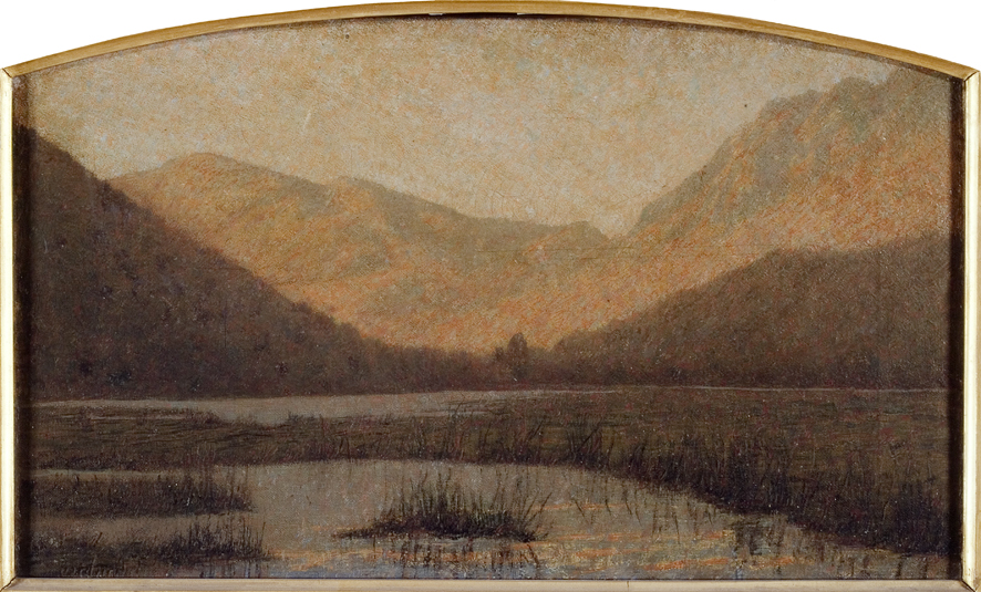Che pace in Valganna!, paesaggio (dipinto, opera isolata) di Grubicy De Dragon Vittore (XIX)
