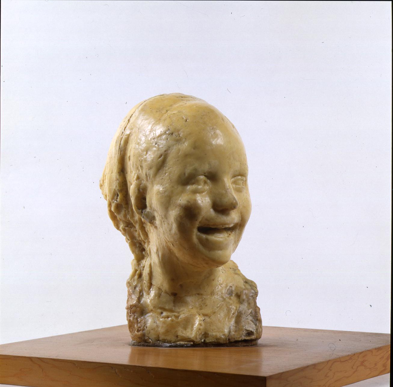 Bambina che ride, soggetto di genere (scultura, opera isolata) di Rosso Medardo (XIX)