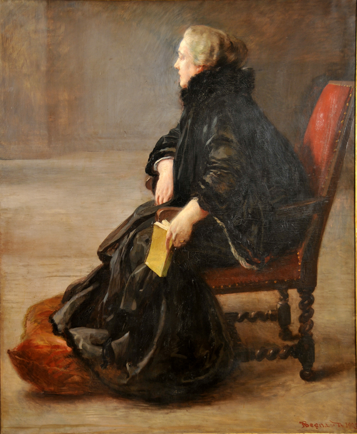 Ritratto di signora, Ritratto di donna seduta (dipinto, opera isolata) di Besnard Paul Albert (XX)