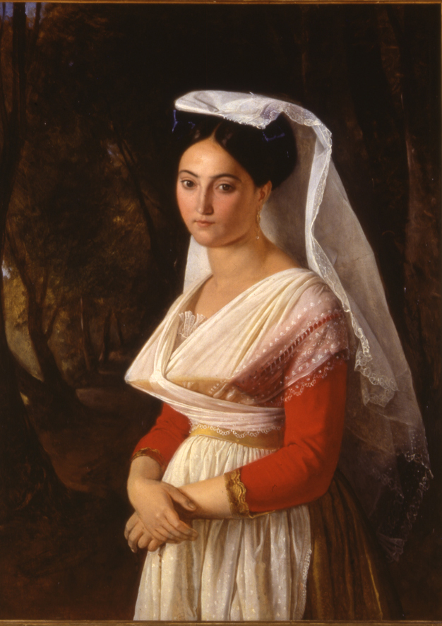 Ritratto di Vittoria Caldoni/ Ritratto di Vittoria Caldoni in costume ciociaro, Ritratto feminile (dipinto, opera isolata) di Catel Franz Ludwig (sec. XIX)