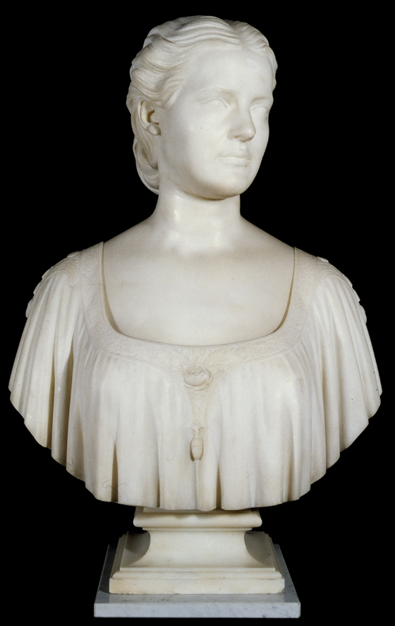 Ritratto della figlia, ritratto femminile (scultura, opera isolata) di Powers Hiram (XIX)