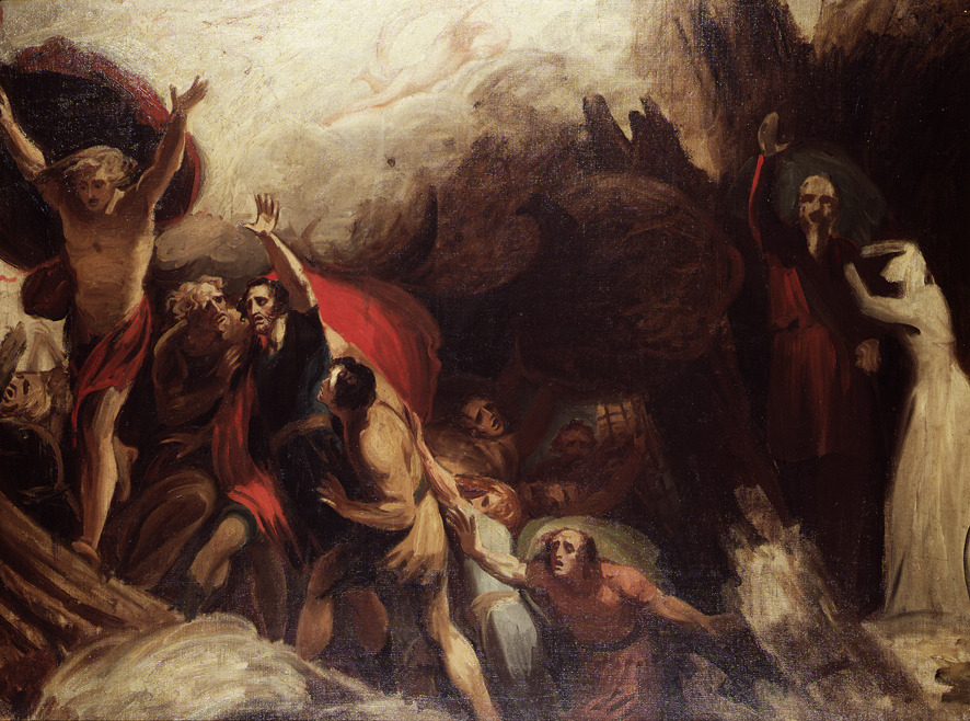 La Tempesta, Soggetto shakespeariano (dipinto, opera isolata) di Romney George (XVIII)