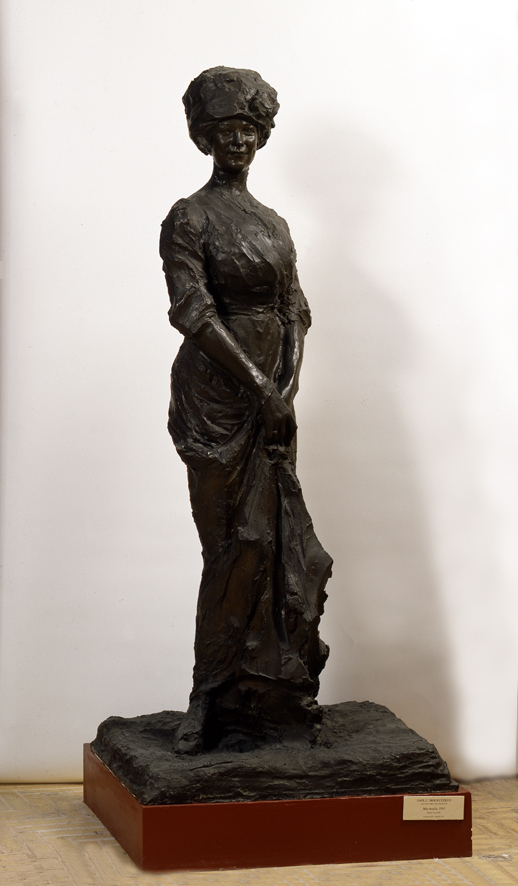 Mia moglie, Figura intera di donna (scultura, opera isolata) di Troubetzkoy Paolo (sec. XX)