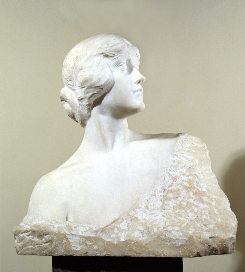 Ritratto della Principessa Dorothea Odescalchi, busto-ritratto di donna (scultura, opera isolata) di Troubetzkoy Paolo (sec. XX)