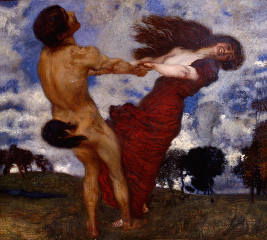 Girotondo, Soggetto mitologico (dipinto, opera isolata) di von Stuck Franz (esecutore) (XIX)