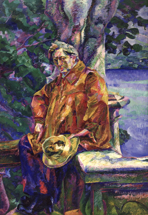Ritratto del Maestro Busoni, Ritratto maschile (dipinto, opera isolata) di Boccioni Umberto (XX)