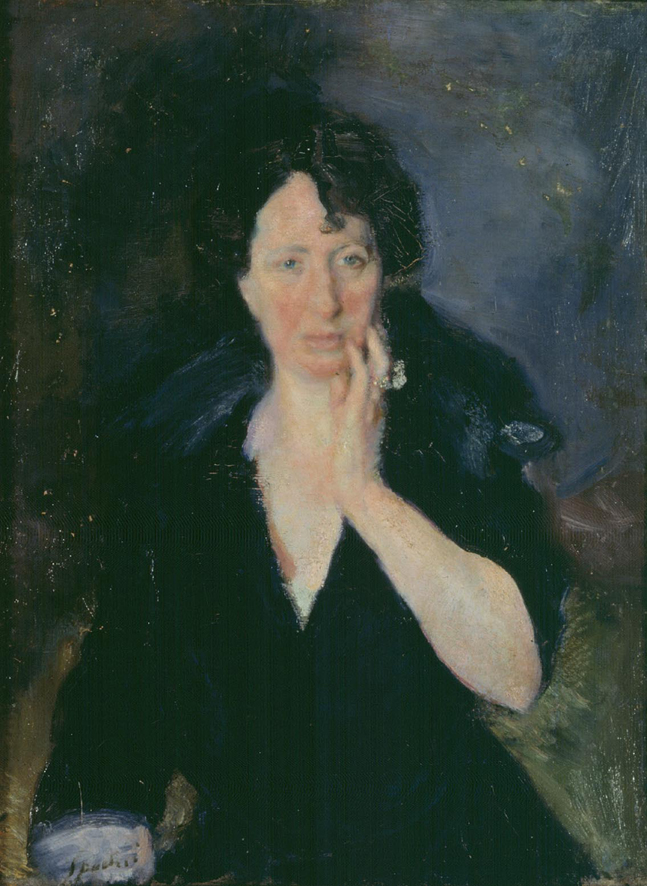 Ritratto della signora Teresa Mauri Nunes (dipinto, opera isolata) di Armando Spadini (XX)