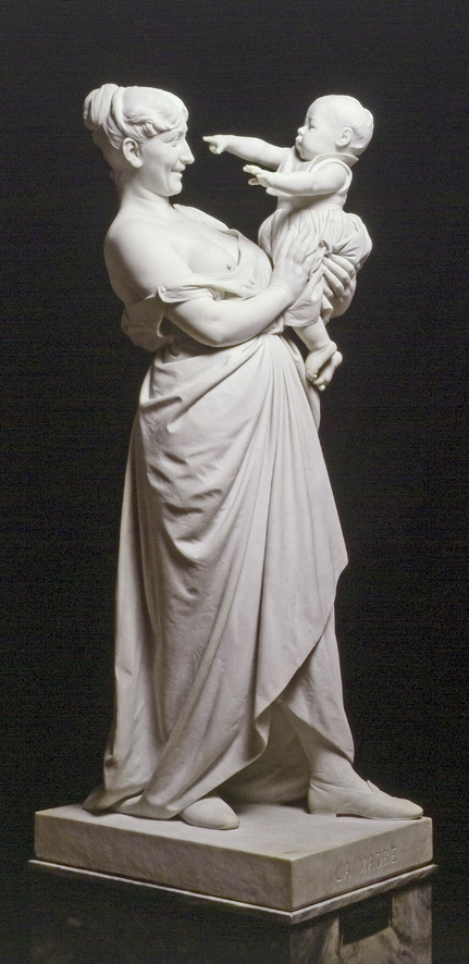 La Madre, madre con bambino (scultura, opera isolata) di Cecioni Adriano (XIX)