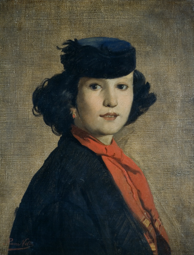 Ritratto di Nerina Badioli, ritratto (dipinto, opera isolata) di Puccinelli Antonio (XIX)