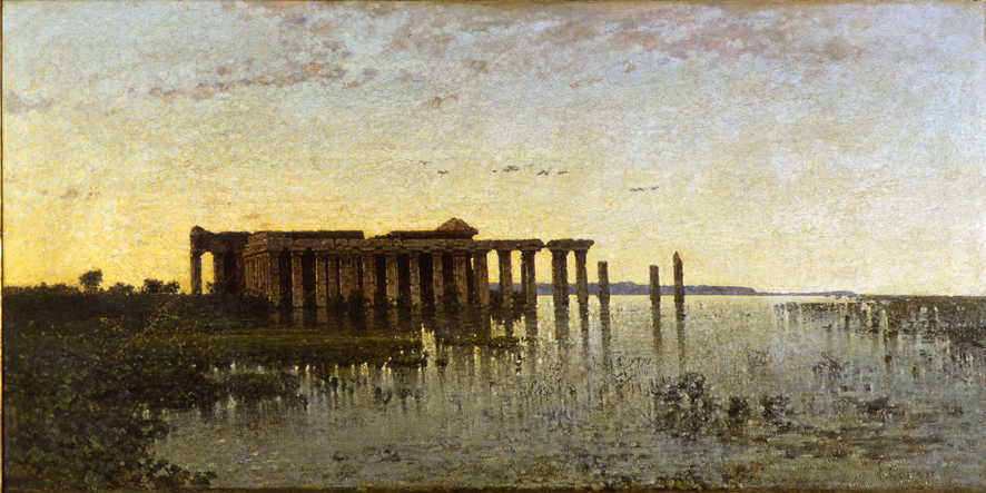 Ruderi d'un mondo che fu, paesaggio (dipinto, opera isolata) di Cortese Federico (XIX)