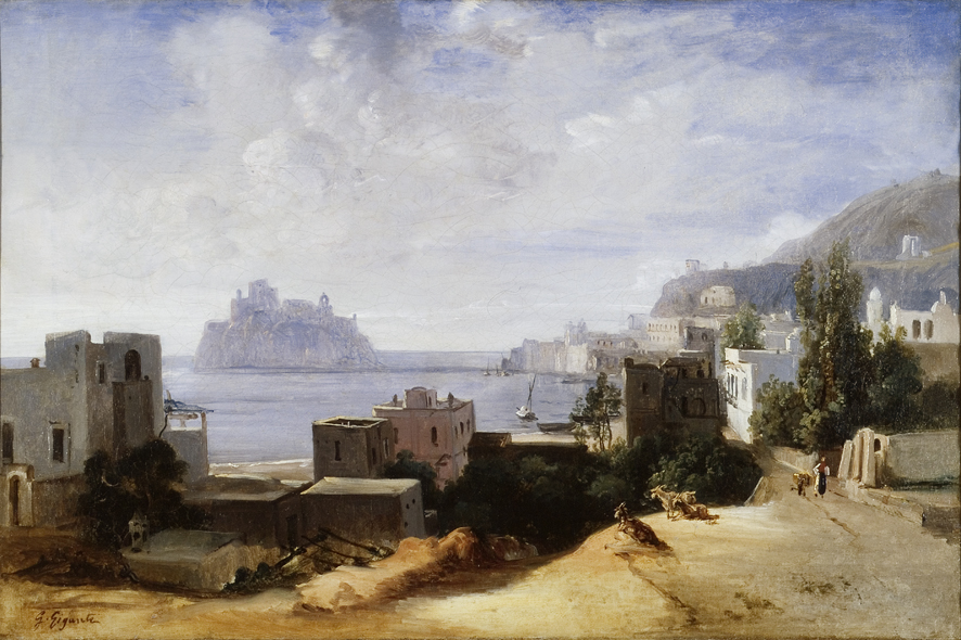 Marina d'Ischia, marina (dipinto, opera isolata) di Gigante Giacinto (XIX)