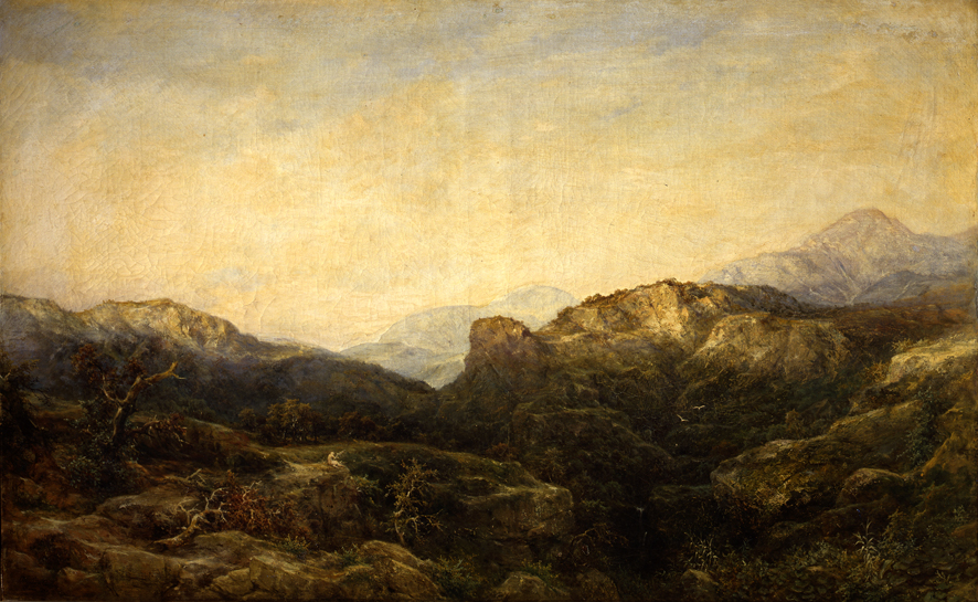 Il Dio Pan, paesaggio (dipinto, opera isolata) di Castelli Alessandro (XIX)