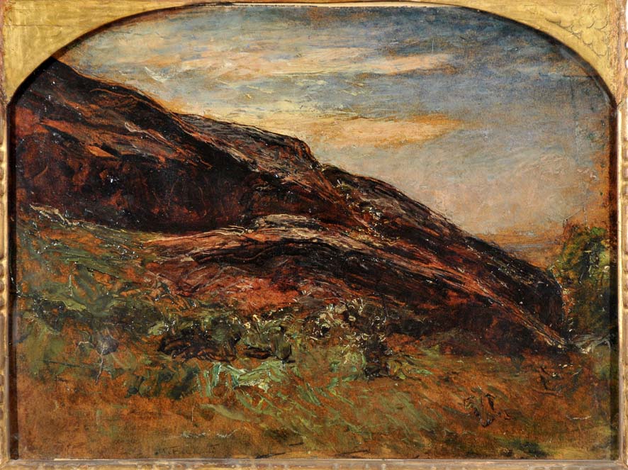 Montagna, paesaggio (dipinto, opera isolata) di Fontanesi Antonio (XIX)