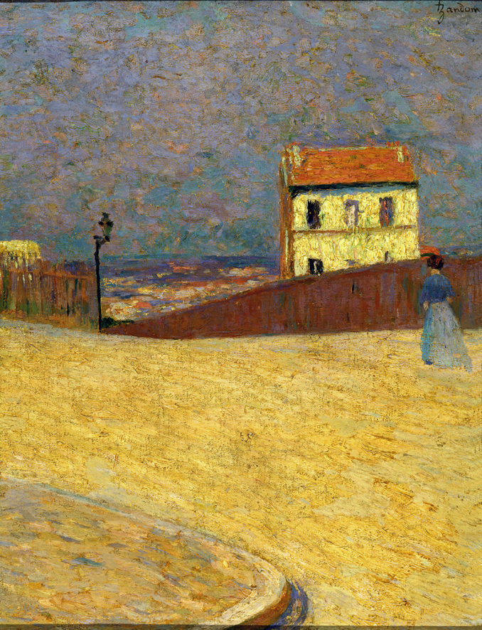 Casetta a Montmartre, veduta cittadina (dipinto, opera isolata) di Zandomeneghi Federico (XIX)
