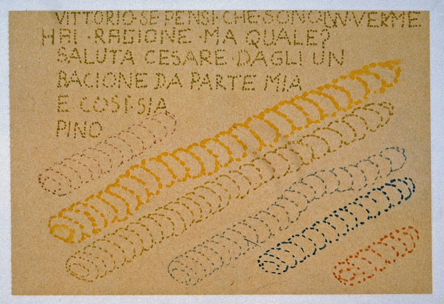 Bachi da setola, Bachi colorati (disegno, opera isolata) di Pascali Pino (XX)
