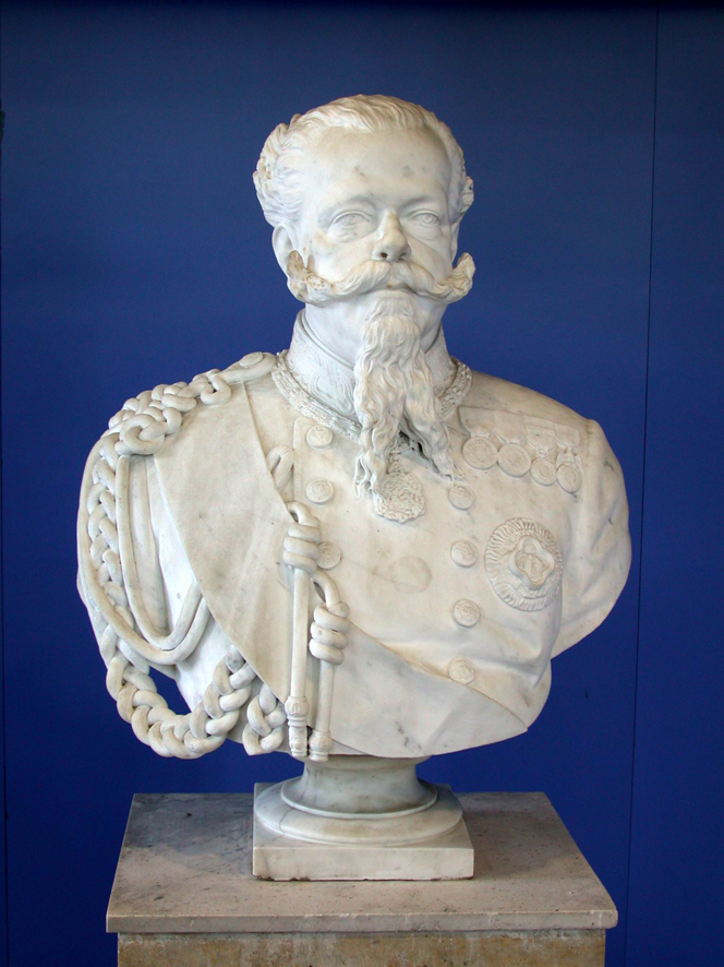 Vittorio Emanuele II, Ritratto maschile (scultura, opera isolata) di Alfonso Balzico (XIX)