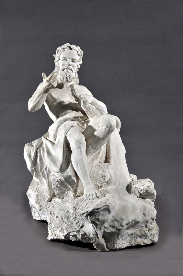 Sele, figura mitologica (scultura, elemento d'insieme) di Alfonso Balzico (XIX)