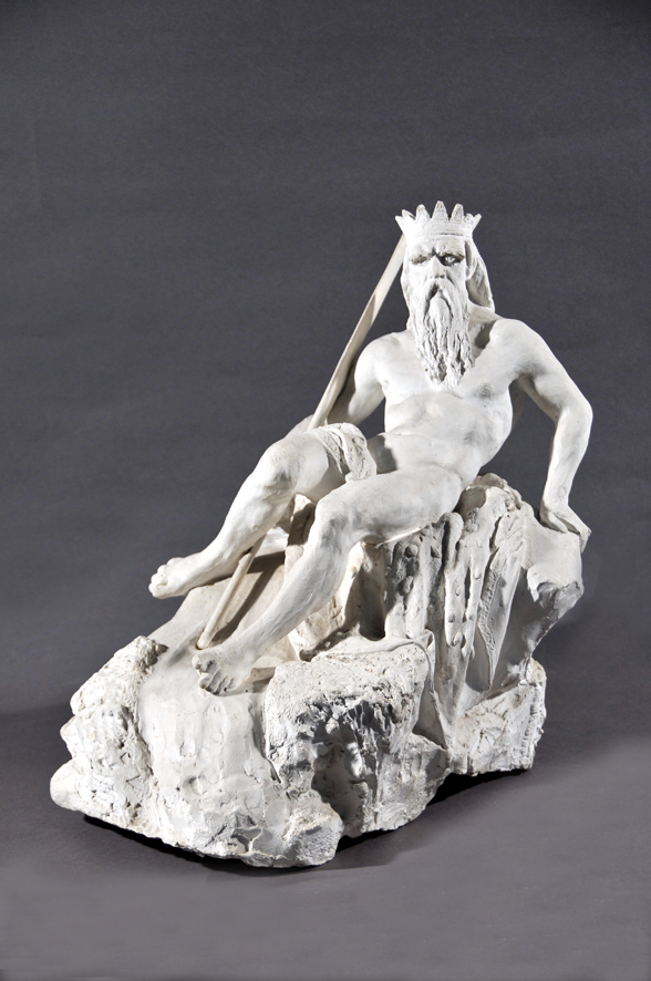 Po, raffigurazione mitologica (scultura, elemento d'insieme) di Alfonso Balzico (XIX)