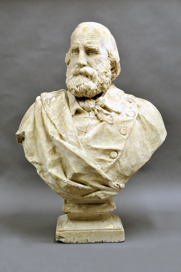 Busto di Garibaldi, busto - ritratto (scultura, opera isolata) di Ferrari Ettore (XIX)