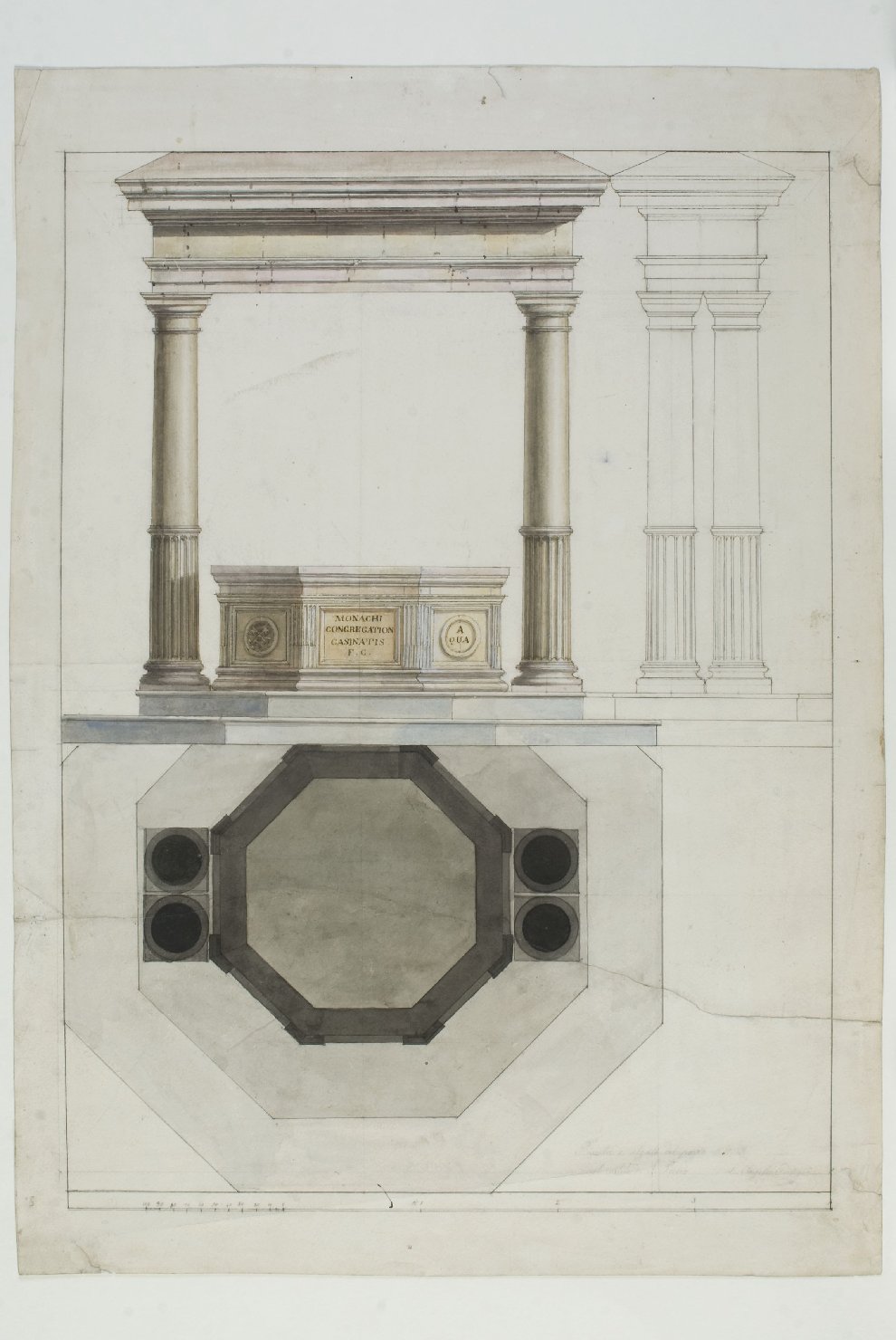 rilievo architettonico (disegno, opera isolata) di Angelini L (prima metà sec. XIX)