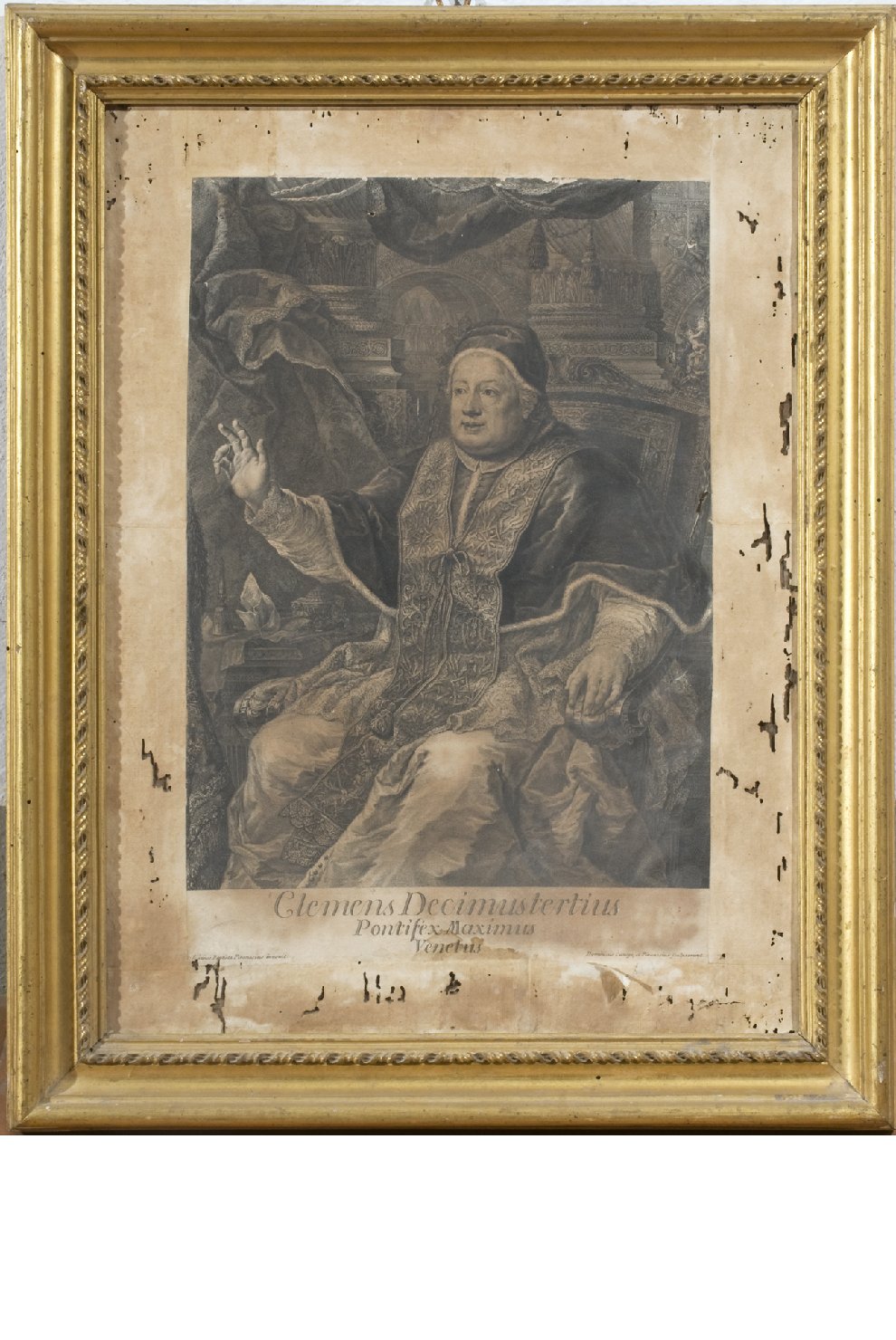 ritratto di papa Clemente XIII (stampa) - ambito Italia centrale (sec. XIX)