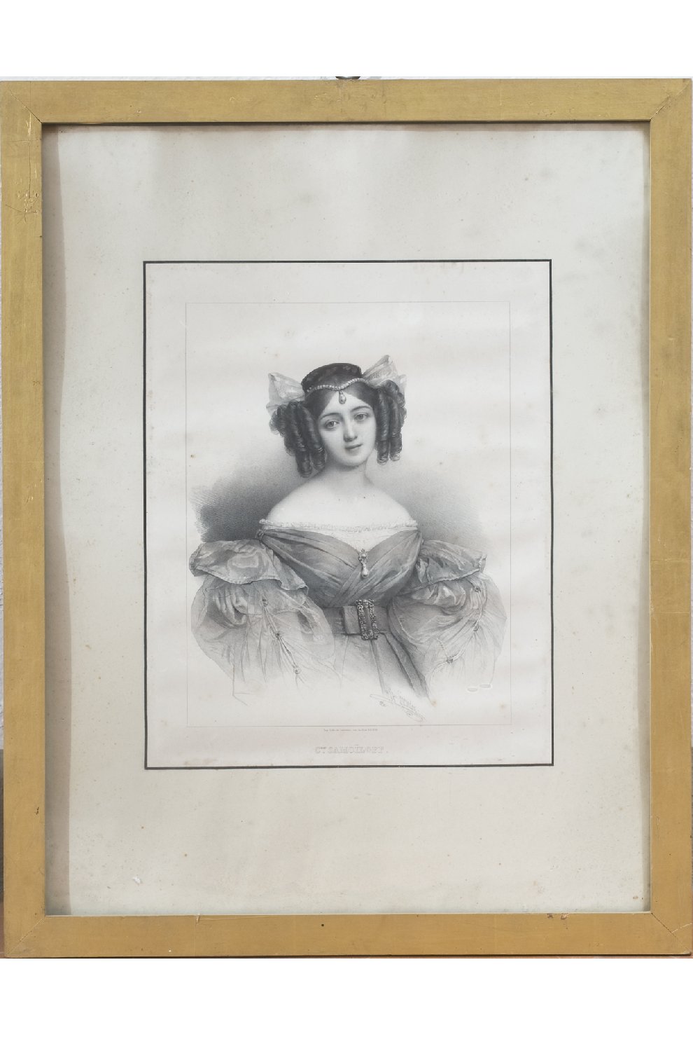 ritratto di donna (stampa) - ambito Italia centrale (sec. XIX)