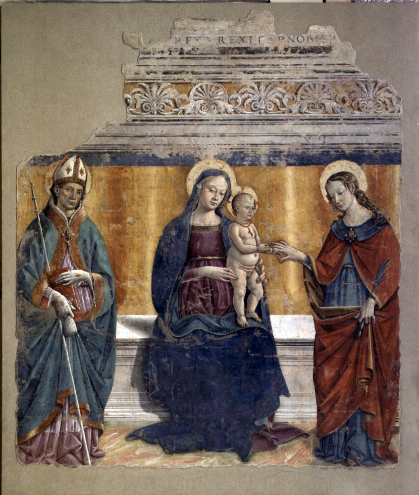 matrimonio mistico di Santa Caterina d'Alessandria (dipinto, frammento) di Fiorenzo di Lorenzo (attribuito) (seconda metà sec. XV)