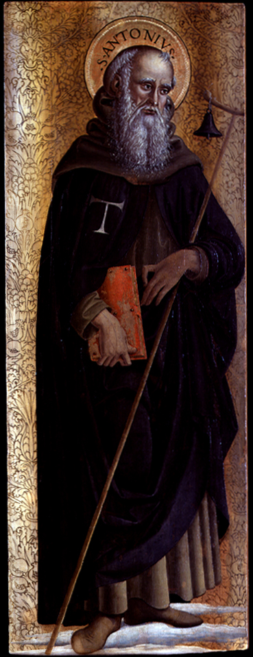 Sant'Antonio Abate (dipinto, elemento d'insieme) di Fiorenzo di Lorenzo (attribuito) (seconda metà sec. XV)