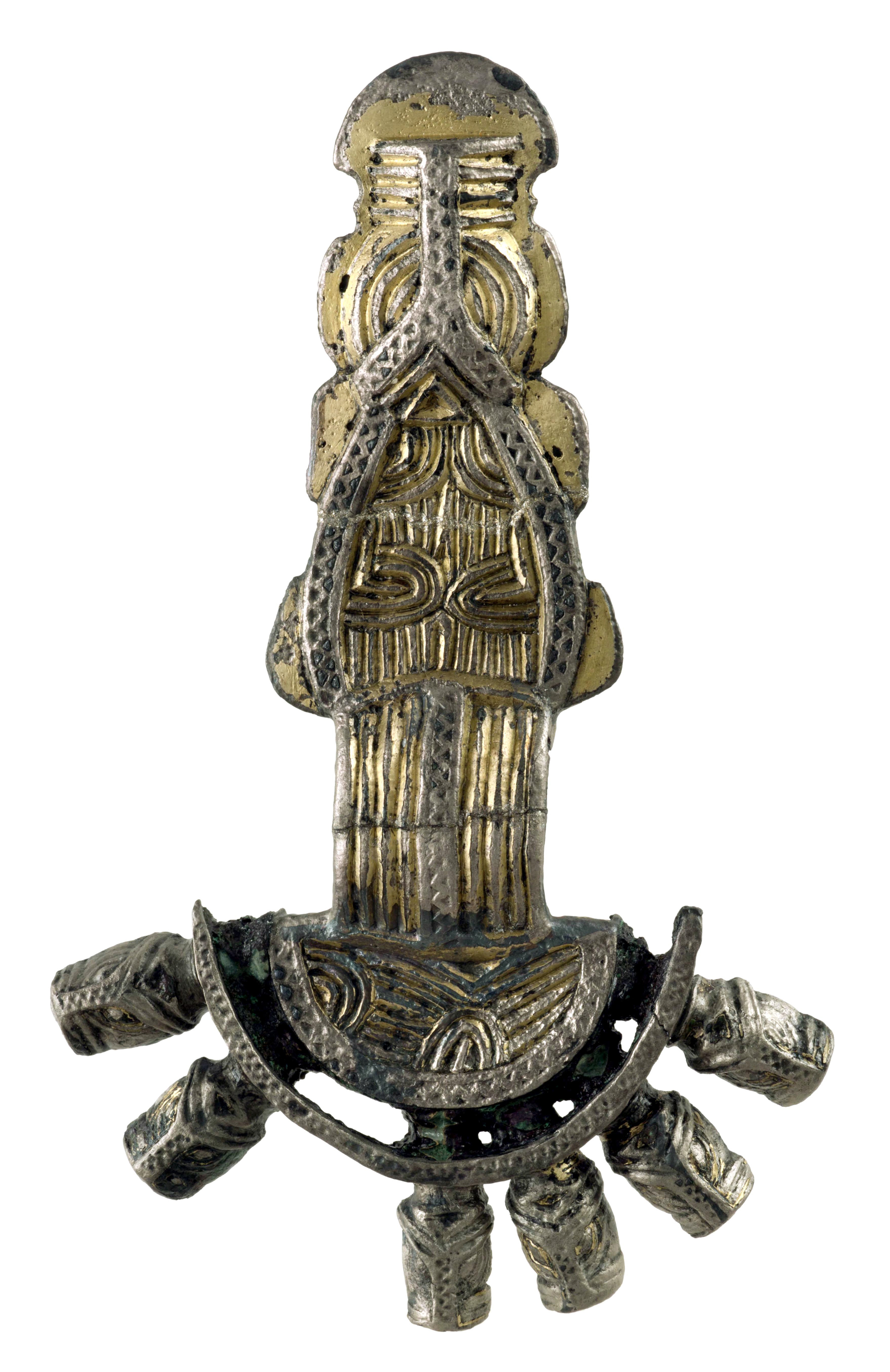 fibula ad arco - arte longobarda (inizio sec. VII)