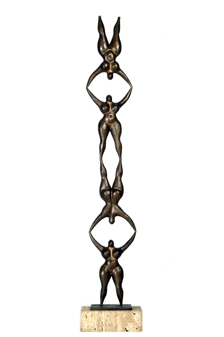 Acrobatic Figures, Equilibriste, figure femminili (scultura) di Friscia Albert (sec. XX)