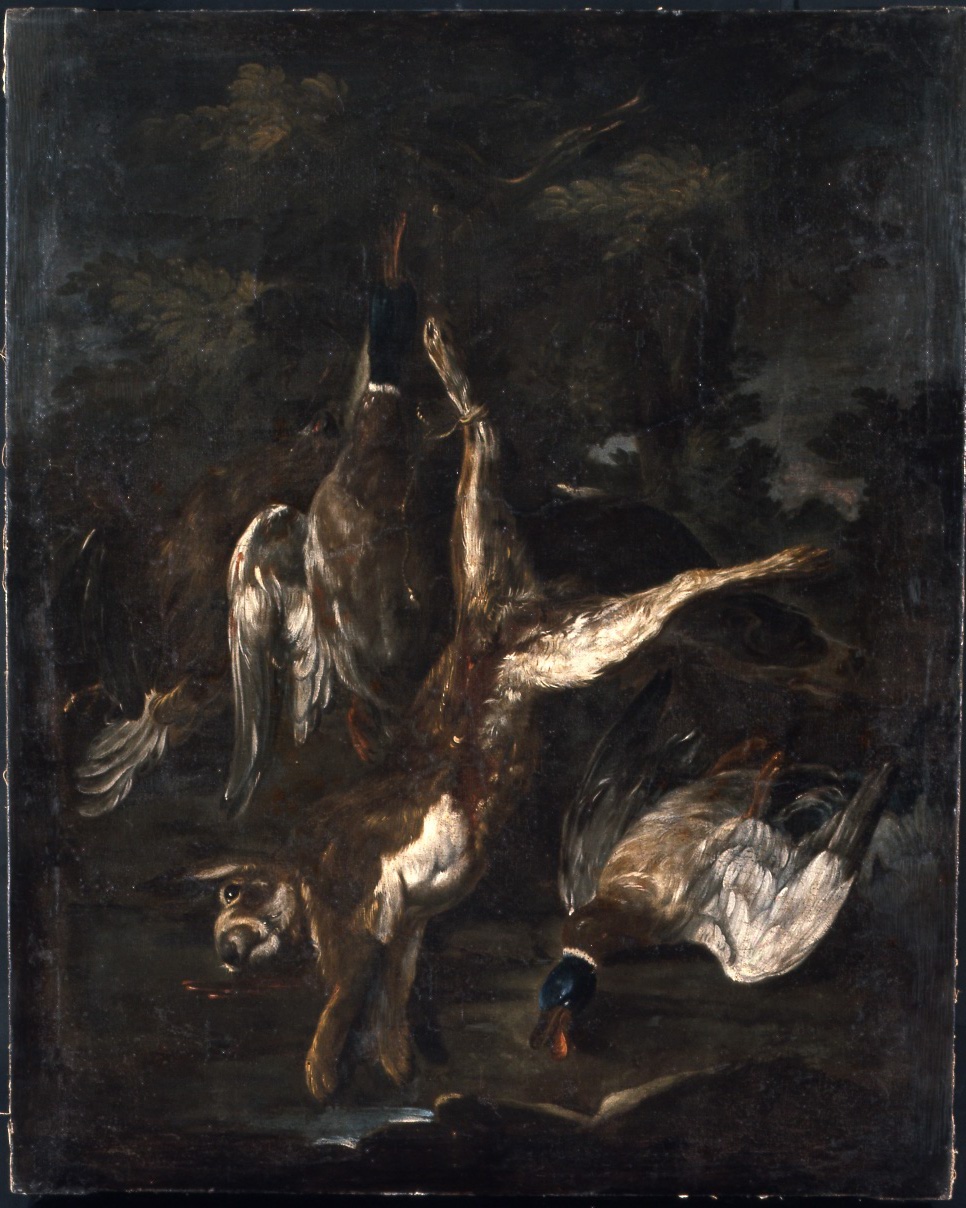 natura morta con selvaggina, natura morta (dipinto) - ambito Italia settentrionale (seconda metà sec. XVII)