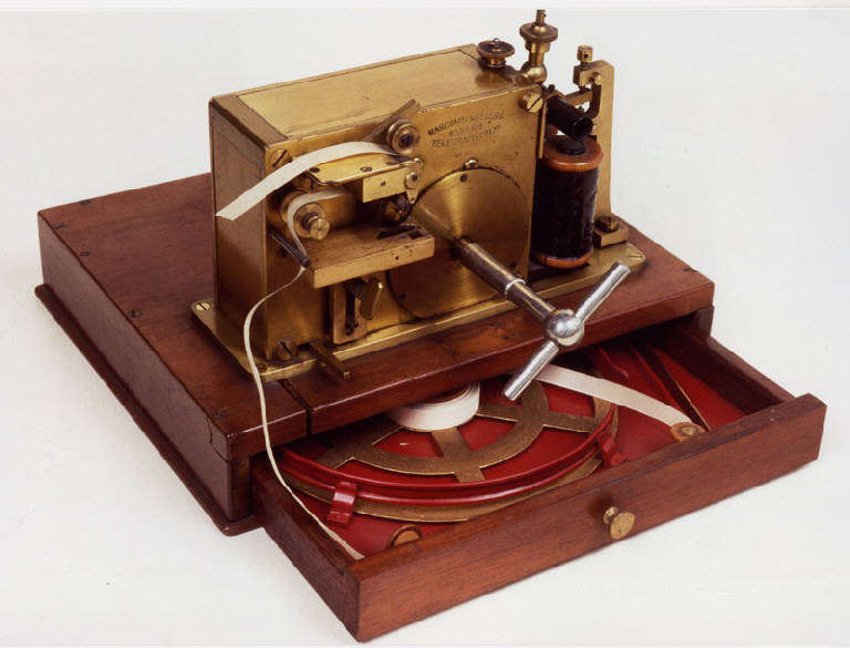 stampante telegrafica, di Morse per radiotelegrafia di Marconi Company (inizio sec. XX)