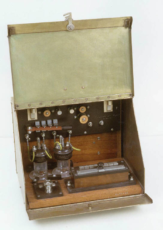 detector electrolytique (ricevitore, elettrolitico tipo Ferrié) di Ducretet & Roger (inizio sec. XX)