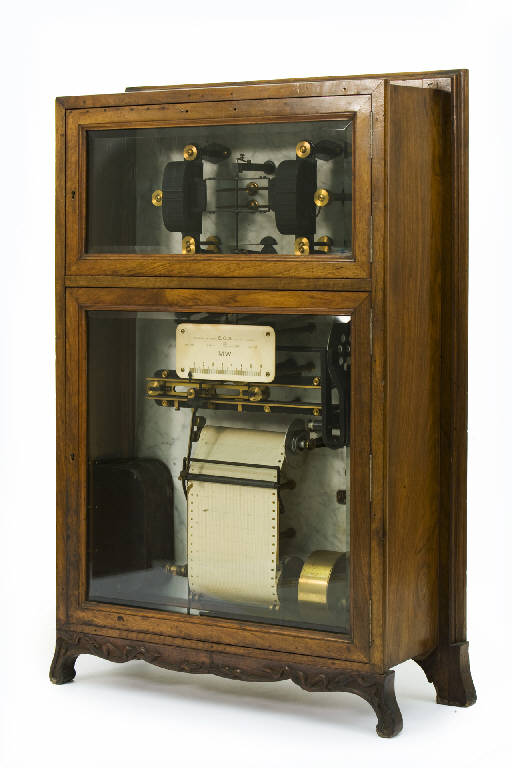 wattmetro registratore, a riequilibratura automatica con equipaggio a bilancia di Lord Kelvin di Istrumenti di Misura C.G.S. S.p.A (inizio sec. XX)