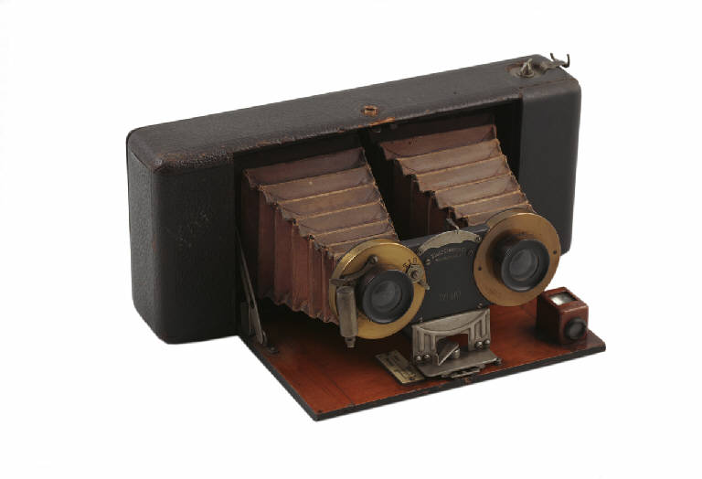 Blair Stereo Weno (apparecchio fotografico, stereoscopico, a soffietti, a pellicola in rullo) di Blair Camera Co, Bausch & Lomb Optical Co (sec. XX)