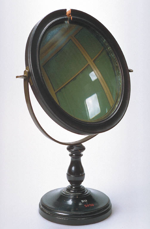 Specchio, circolare convesso di vetro amalgamato (inizio sec. XIX)