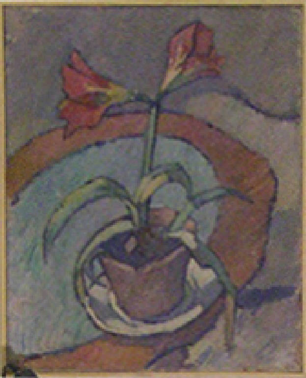 Vaso con fiori (dipinto) di Marussig Piero (sec. XX)