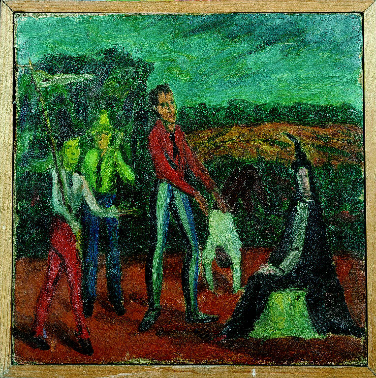 Composizione (dipinto) di Valenti Italo (sec. XX)