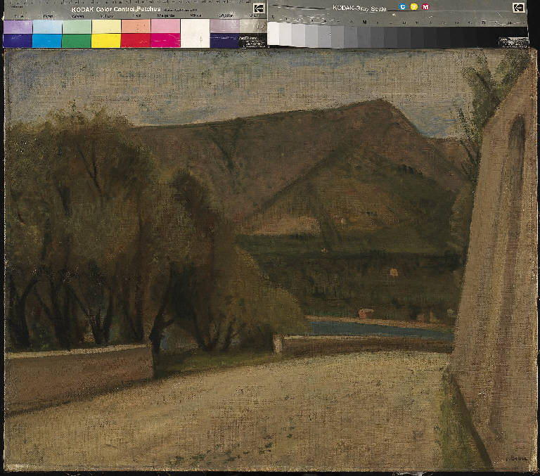 Paesaggio verso Garda (dipinto) di Borra Pompeo (sec. XX)