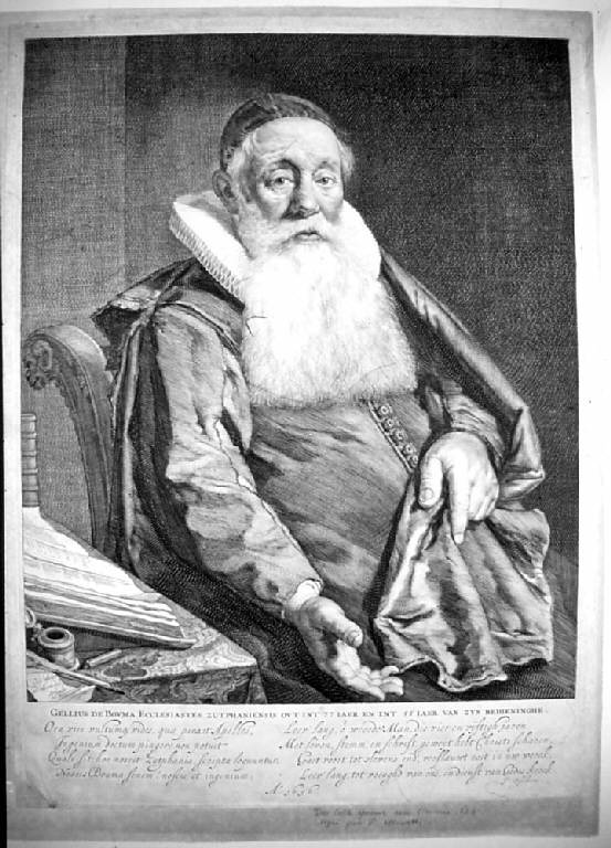 Ritratto di Gellius De Bouma (stampa) di Visscher Cornelis II, Visscher Cornelis II, Visscher Cornelis II (sec. XVII)