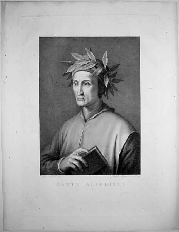 Ritratto di Dante Alighieri (stampa) di Morghen Raffaello, Tofanelli Stefano (secc. XVIII/ XIX)