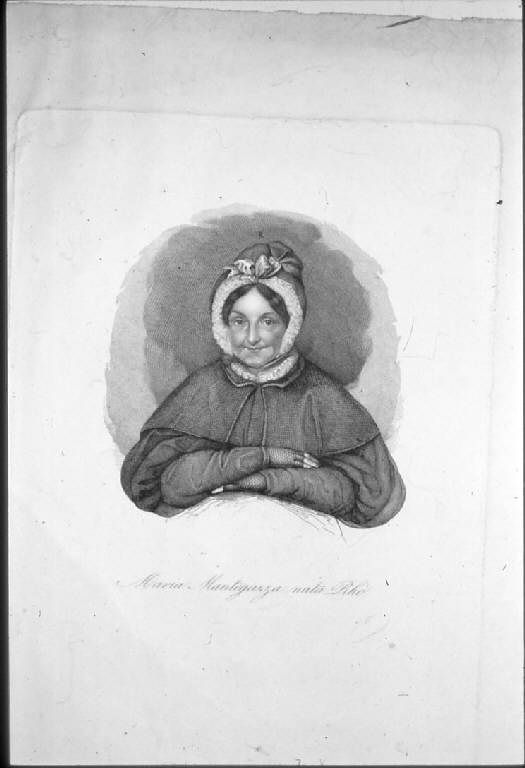 Ritratto di Maria Rhò in Mantegazza (stampa) di Beretta Giuseppe (sec. XIX)
