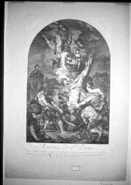 Martirio di san Pietro (stampa) di Barbault Jean, Barbault Jean, Subleyras Pierre (sec. XVIII)