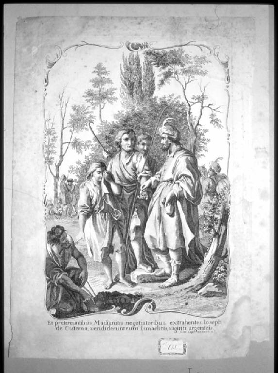 Giuseppe venduto dai fratelli (stampa) - scuola francese, scuola francese (prima metà sec. XVIII)