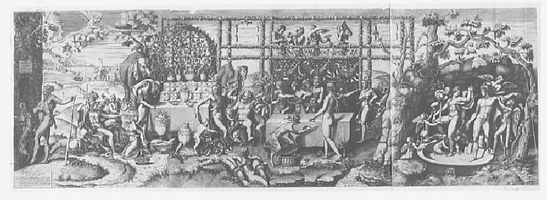 Le nozze di Psiche, Nozze di Psiche (stampa) di Scultori Diana, Scultori Diana, Pippi Giulio detto Giulio Romano (sec. XVI)