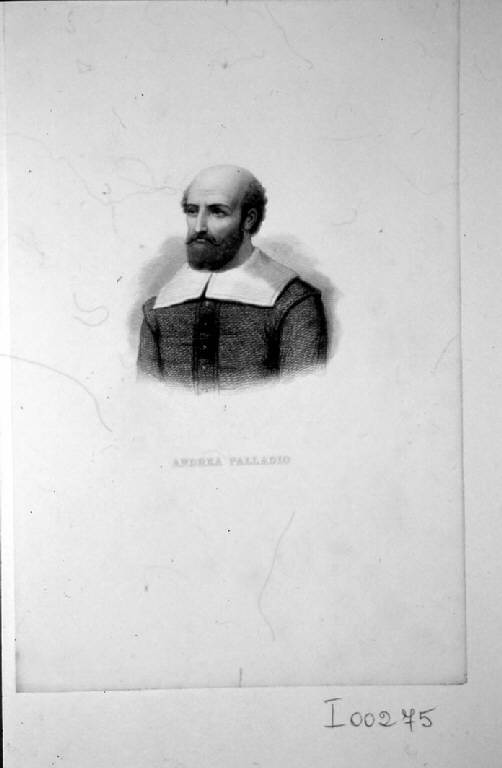 Ritratto di Andrea Palladio architetto (stampa smarginata) di Geoffroy Nicolas Charles, Geoffroy Nicolas Charles (prima metà sec. XIX)