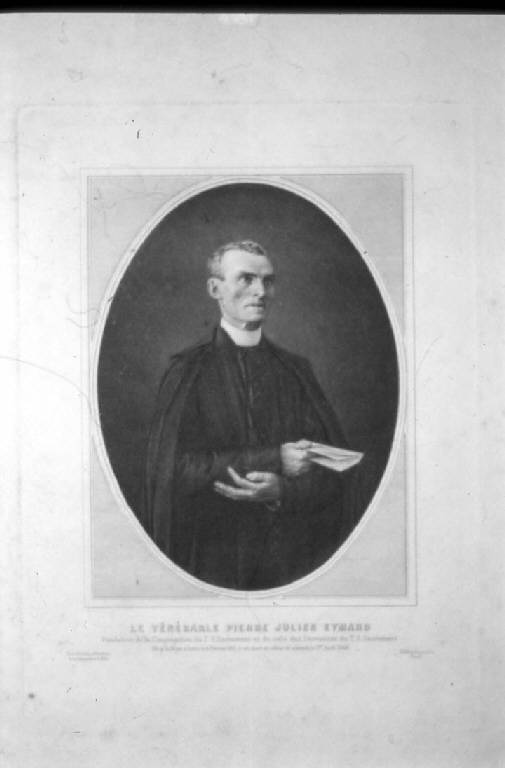 Ritratto di Pierre Julien Eymard (stampa colorata a mano) - scuola francese, scuola francese (sec. XIX)