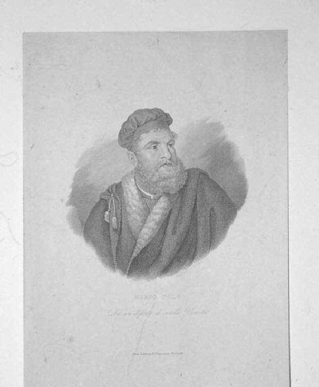 Ritratto di Marco Polo (stampa smarginata) di Bonatti Gaetano - scuola veneta (sec. XIX)
